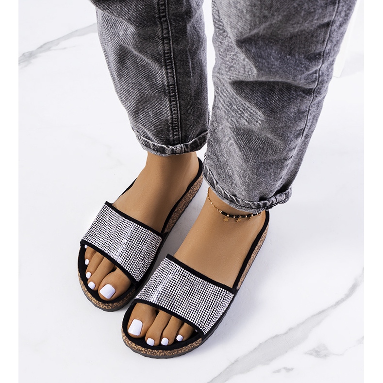 Jorja crne sandale na potplatu od pluta crno 1