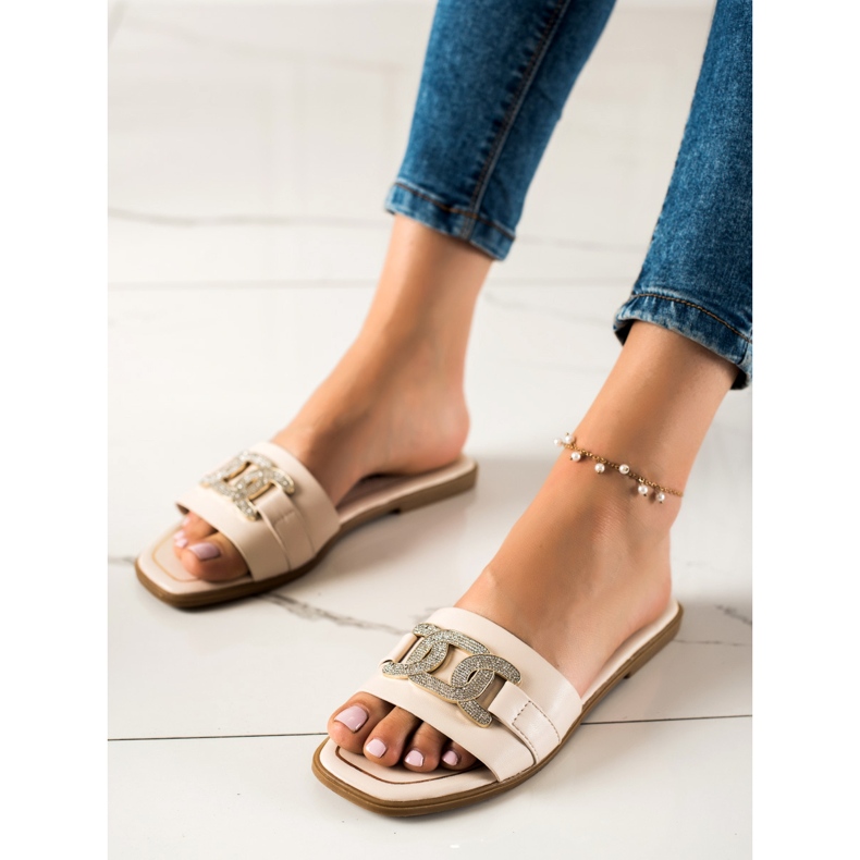 Seastar Elegantne papuče bež 1