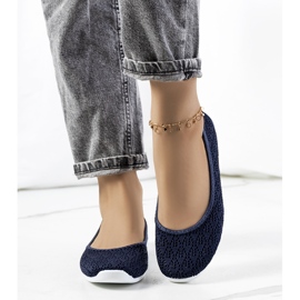 Holmen tamnoplave ažurne balerine plava 1