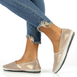 Kožne cipele Filippo DP031 / 22 Go zlatne siva zlatna 6