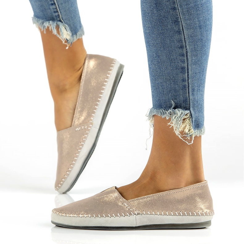 Kožne cipele Filippo DP031 / 22 Go zlatne siva zlatni 7