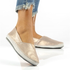 Kožne cipele Filippo DP031 / 22 Go zlatne siva zlatni 4