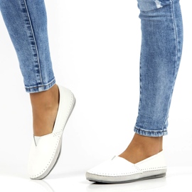 Kožne cipele Filippo DP031 / 22 WH bijela siva 6