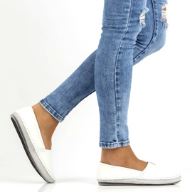 Kožne cipele Filippo DP031 / 22 WH bijela siva 7