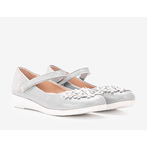 Sive sjajne balerinke za djecu Alaja srebro 1