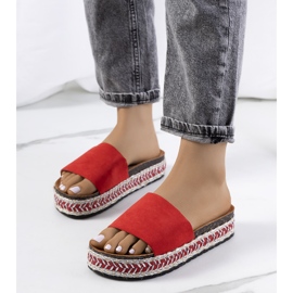 Crvene sandale na potplatu od pluta Bonython crvena 1