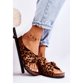 Papuče s potplatom Wendy Brown i crne plute bež smeđa crna 1