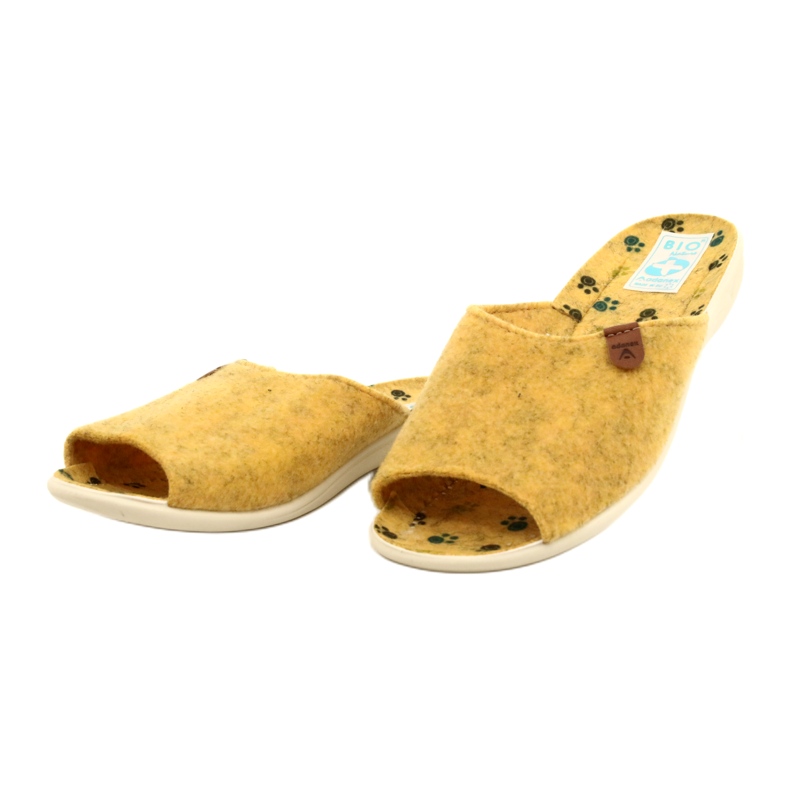 Papuče od filca Adanex 25493 žute žuta boja 3
