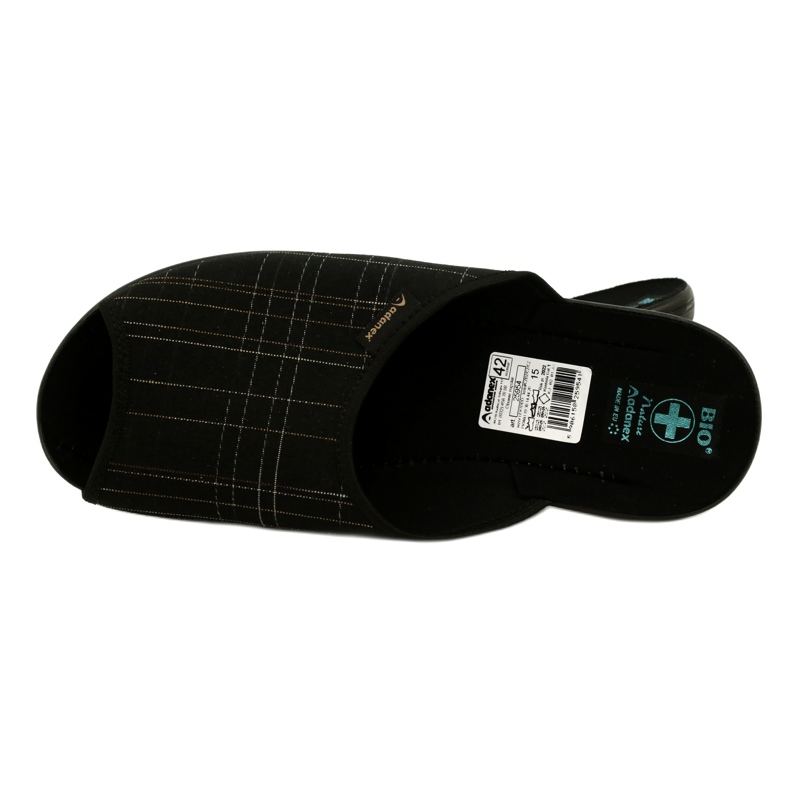 Adanex muške papuče papuče 25954 crne crno 5