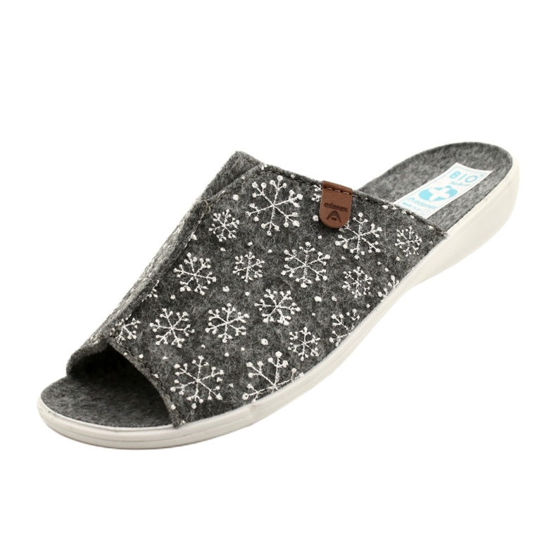 Adanex papuče od pahuljice od filca 24217 bijela siva 4