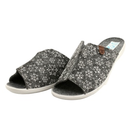 Adanex papuče od pahuljice od filca 24217 bijela siva 3