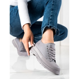 SHELOVET Tenisice na platformi siva 1