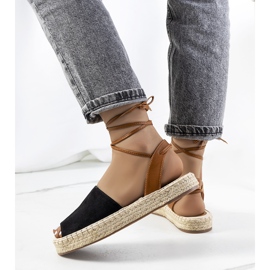 Black Chinner vezane espadrile smeđa crno 1