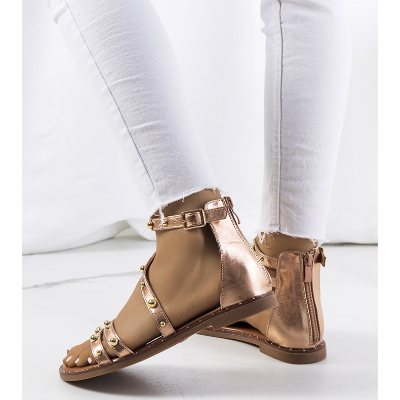 Krolt ružičaste sandale s čavlima ružičasta 1