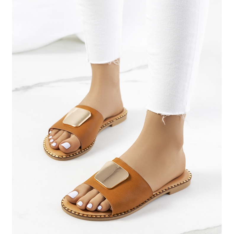 Smeđe ženske papuče Synan smeđa 1