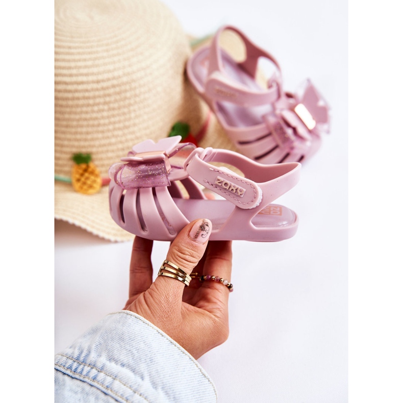 Dječje sandale s čičak mirisom ZAXY JJ385034 Svijetlo ljubičaste ['ljubičasta'] ljubičasta 1