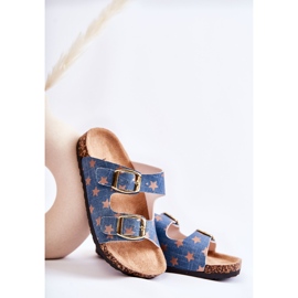 Vinceza Udobne dječje plave Ander papuče bež plava 2