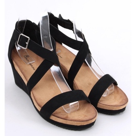 Sandale na klin Ashlyn crne crna 1