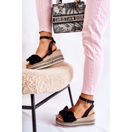 FE1 Crne antilop sandale na klin Natina crno 2