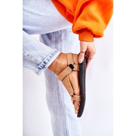 PM1 Ženske sportske sandale od antilopa tamno bež Harris 2