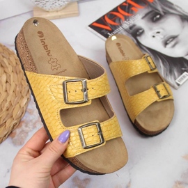 Žute Inblu W ARC15 papuče s kopčama žuta boja 1