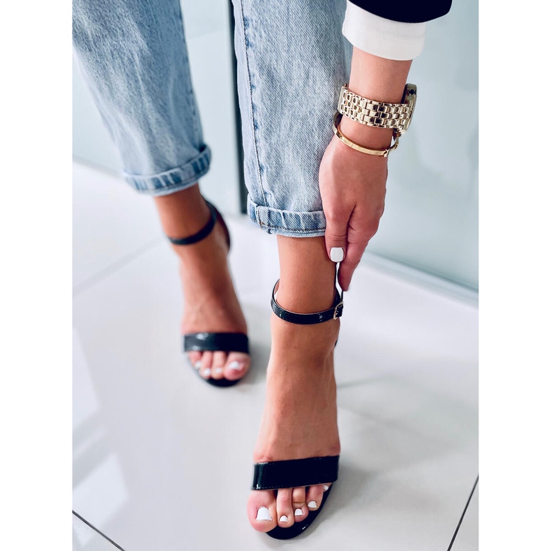 Sandale na štiklu Gladys Black crna 1