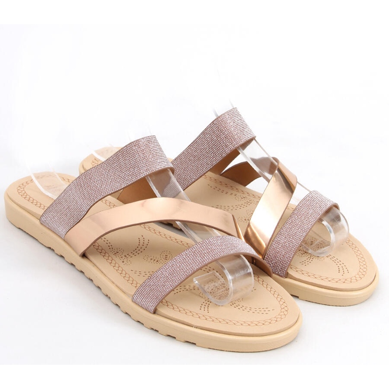 Ženske Diarra Champagne papuče ružičasta zlatni 1