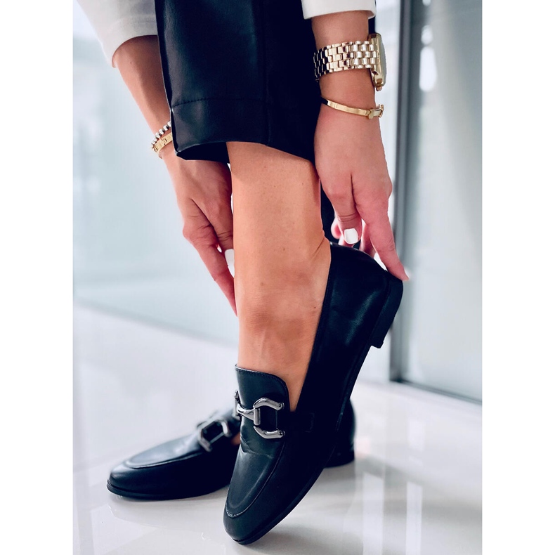 Tulip Black ženske mokasinke crno 1