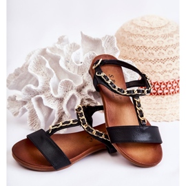 S.Barski Dječje sandale s kopčom Black Letto crna 2