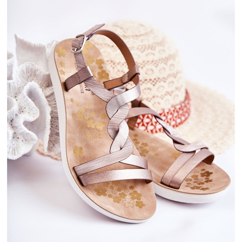 S.Barski Dječje sandale sa kopčom srebrne boje srebro 1