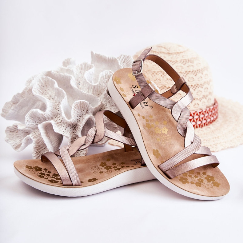 S.Barski Dječje sandale sa kopčom srebrne boje srebro 2