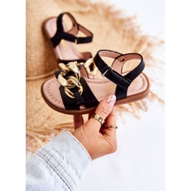 FR1 Dječje sandale s crnim Layra čičkom ['crno'] crno 1