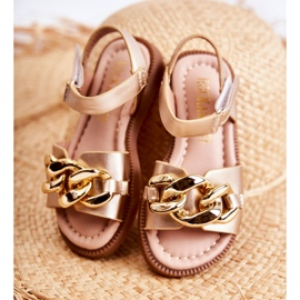 FR1 Dječje sandale sa zlatnim Layra čičkom ['zlatni'] zlatna 2