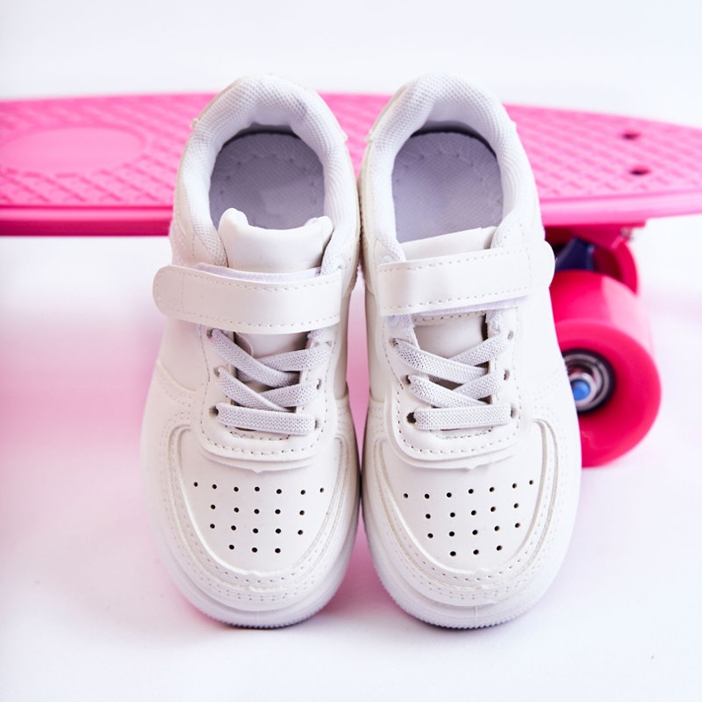 Dječje sportske cipele s čičak trakom White Elike bijela 2