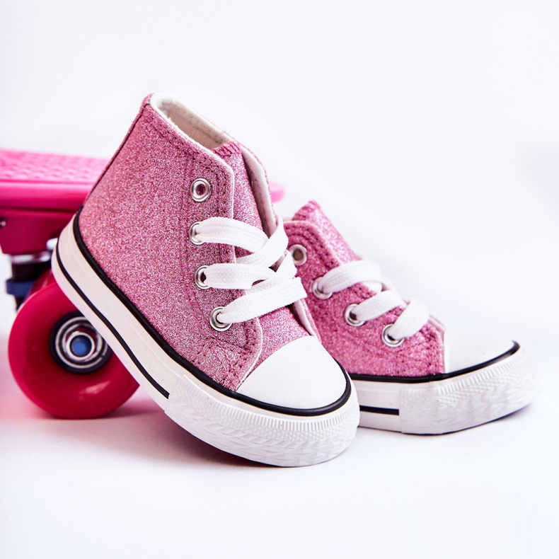 Dječje ružičaste visoke tenisice Catrina ružičasta ružičasta 1