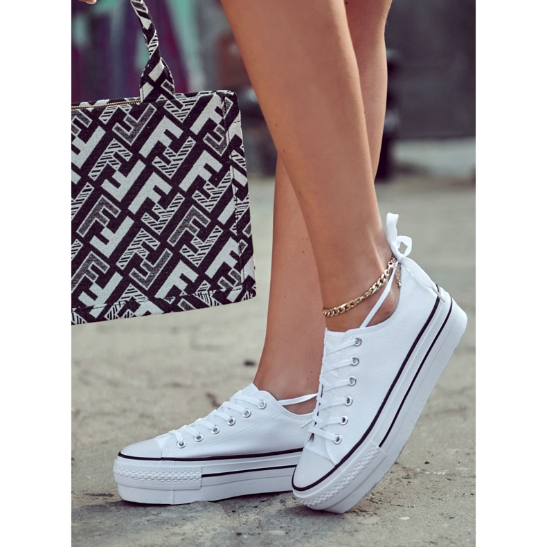 FS3 Ženske tenisice na masivnoj platformi u bijeloj faroni bijela 1