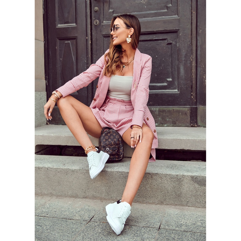 FS3 Ženske sportske cipele na platformi crno-bijele Eliso bijela crna 1