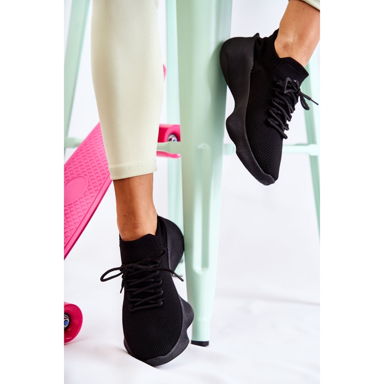 PS1 Crne ženske sportske cipele Dalmiro crne crna 2