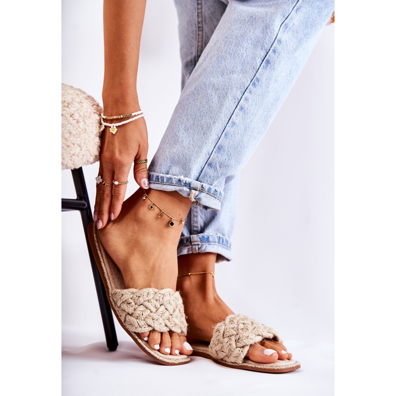 PS1 Ženske bež pletene papuče Maraya 1