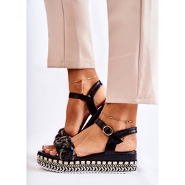 PS1 Ženske sandale na klin crne Chaves crna 1