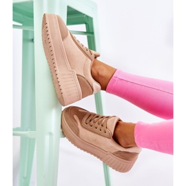 PS1 Ženske sportske cipele od antilopa Bež Segurro 1