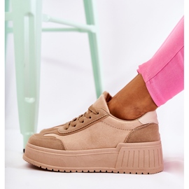 PS1 Ženske sportske cipele od antilopa Bež Segurro 2