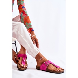 FB1 Ženske papuče s kopčom ružičaste Elina ružičasta 5
