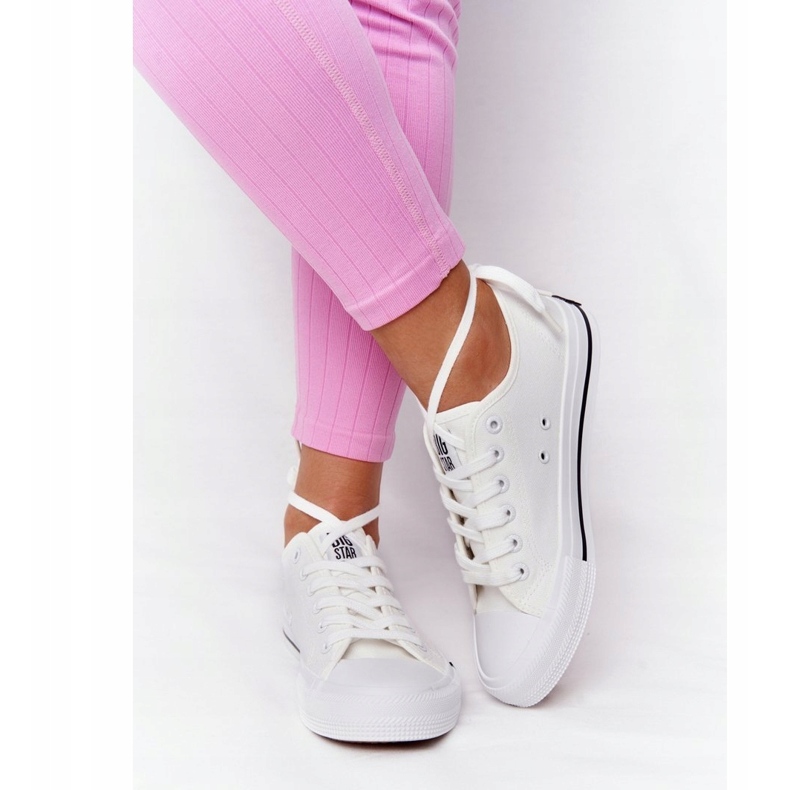 Klasične ženske tenisice Big Star HH274109 Bijele bijela 5