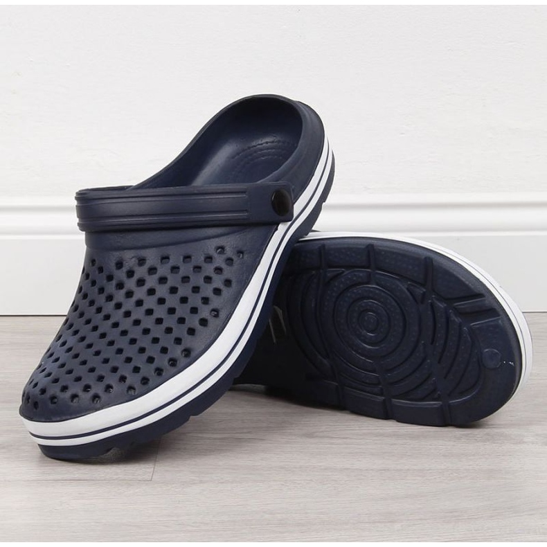 Novosti M EVE301B tamnoplave ažurne pjenaste papuče mornarsko plava 2