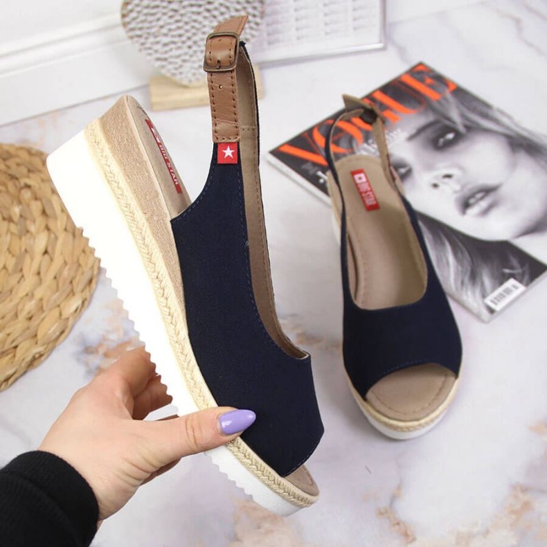 Sandale na klin Big Star Jr INT1727A tamnoplave tamnoplava 1