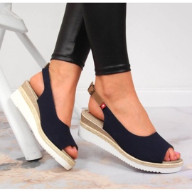 Sandale na klin Big Star Jr INT1727A tamnoplave mornarsko plava 2