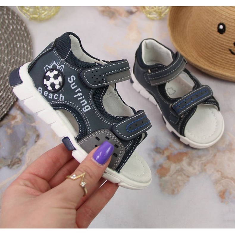 Velcro sandale NEWS Jr EU651A tamnoplavo-siva tamnoplava 1