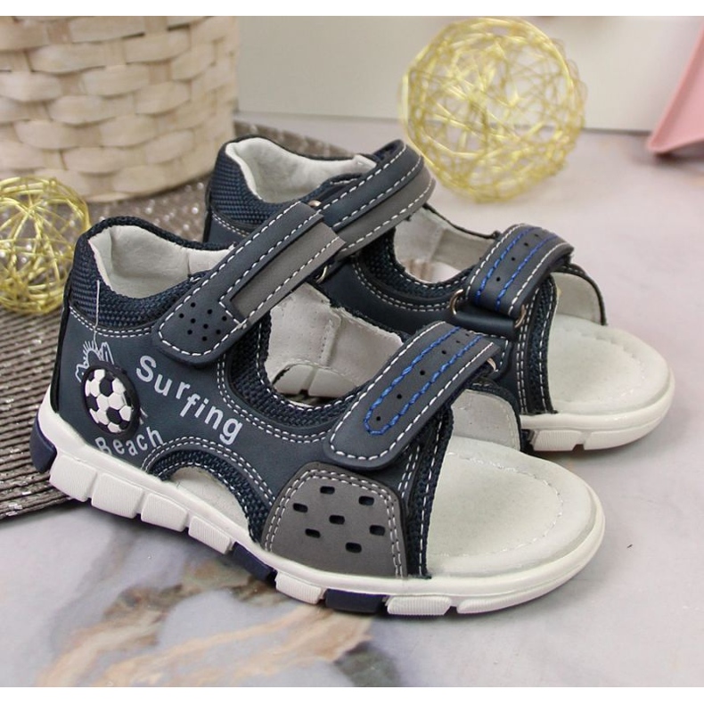 Velcro sandale NEWS Jr EU651A tamnoplavo-siva tamnoplava 2