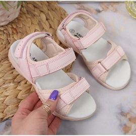 Velcro sandale American Club Jr AM895A roze ružičasta 1